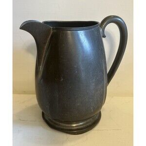 Vintage Crescent Pewter Water Pitcher #1506